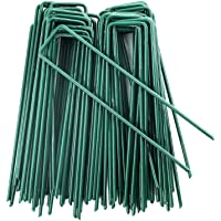 AGAKY 50 Grapas para Jardín- Césped Artificial- Estacas de Fijación para Mallas- Clavo Metal Galvanizado
